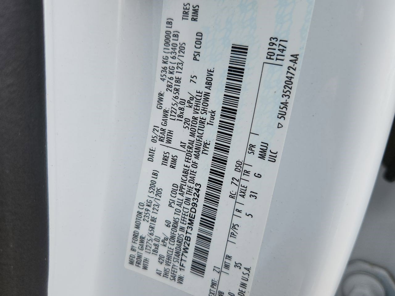 2021 Ford Super Duty F-250 SRW XL