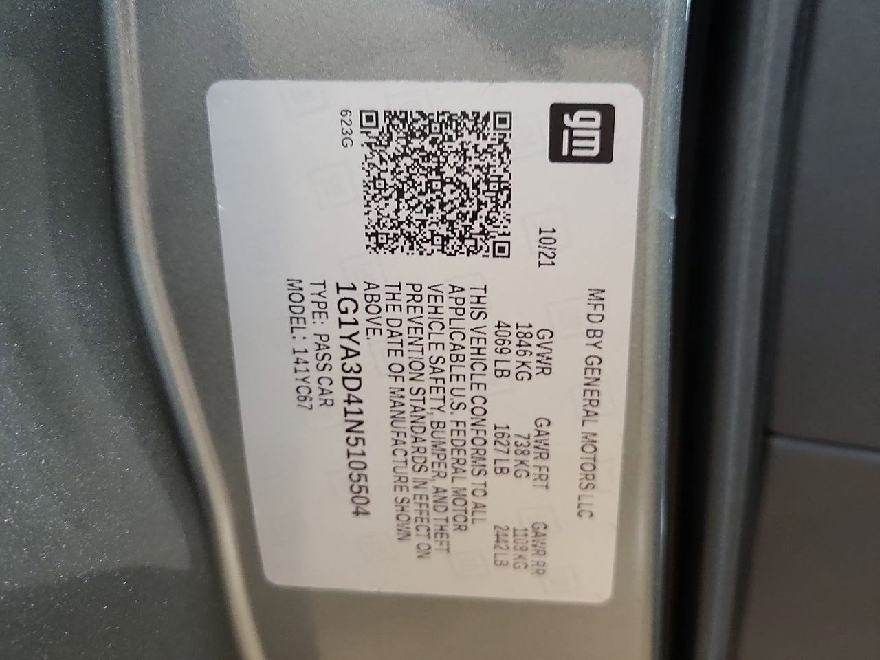 2022 Chevrolet Corvette Stingray 1LT