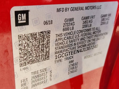 2018 Chevrolet Colorado 4WD ZR2