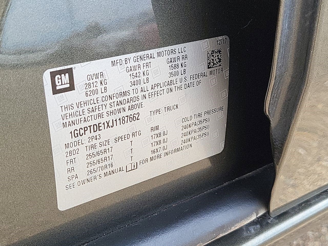 2018 Chevrolet Colorado 4WD Z71