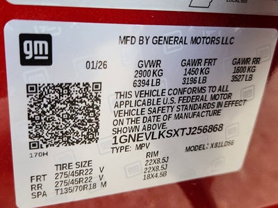 2026 Chevrolet Traverse RS