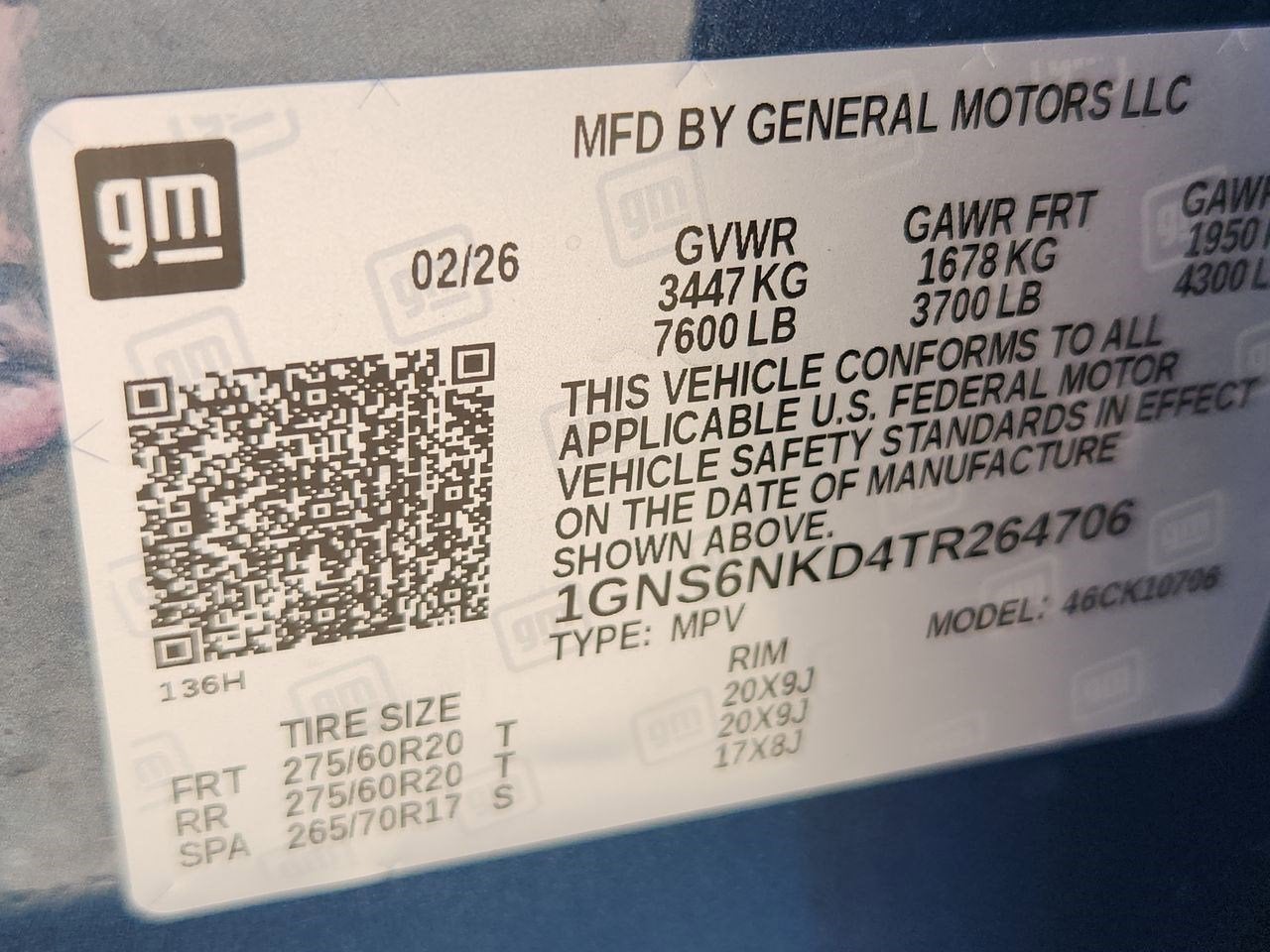 2026 Chevrolet Tahoe LT