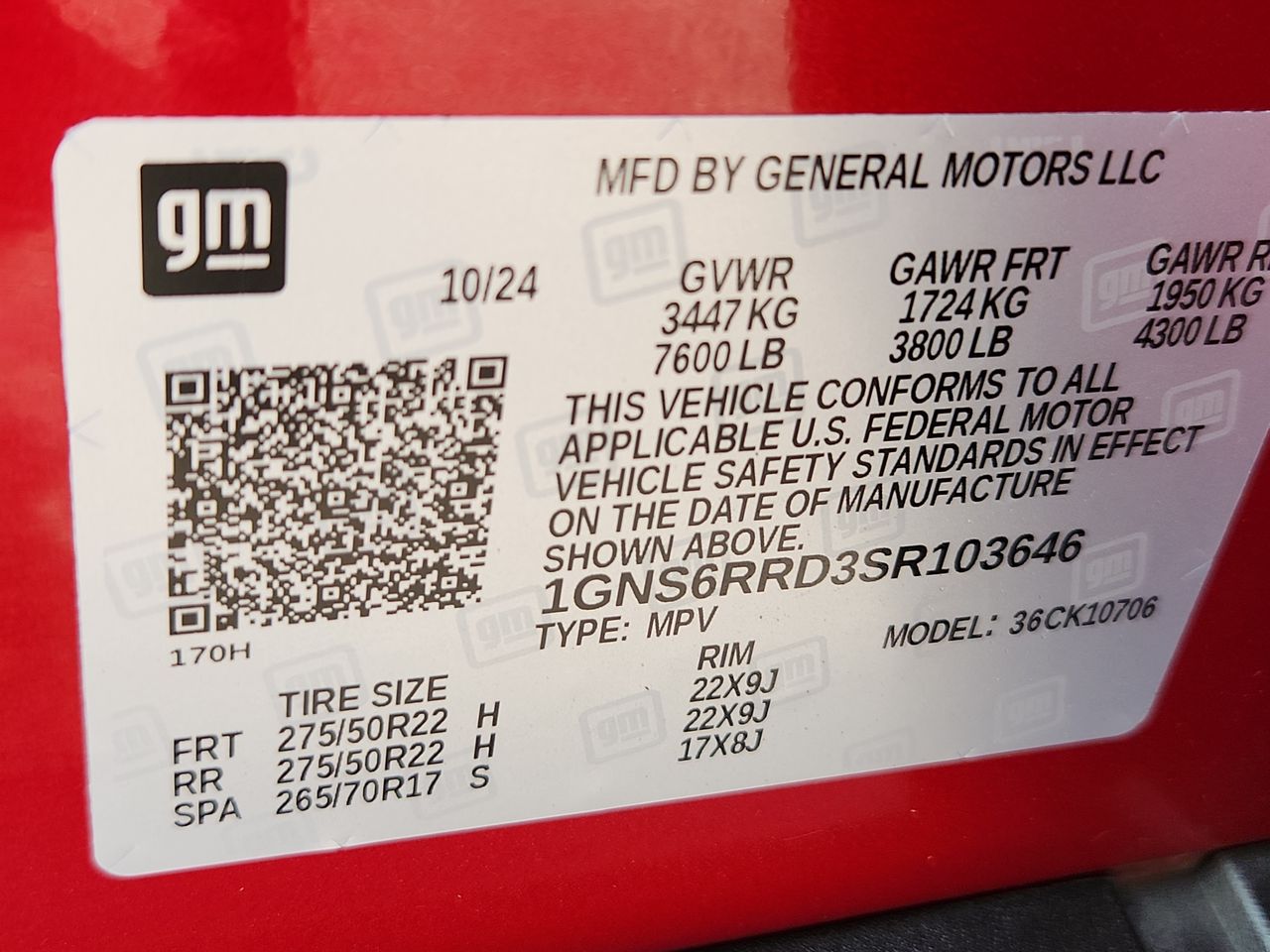 2025 Chevrolet Tahoe RST