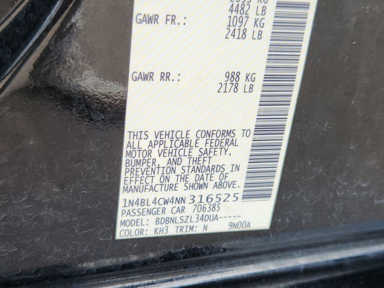 2022 Nissan Altima 2.5 SR