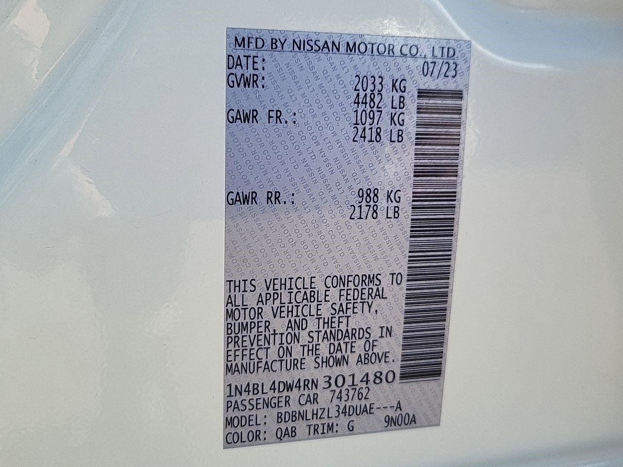 2024 Nissan Altima 2.5 SV