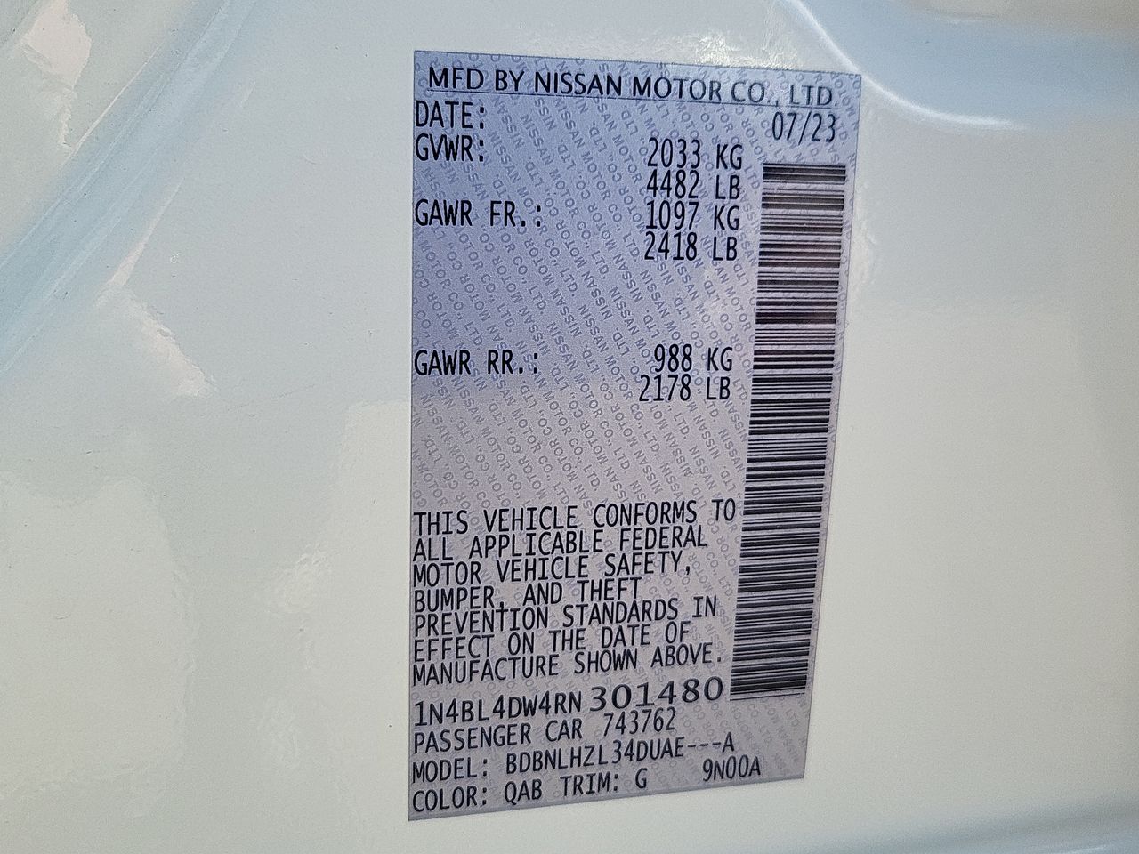 2024 Nissan Altima 2.5 SV