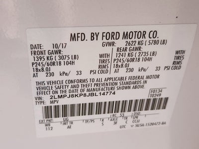 2018 Lincoln MKX Select