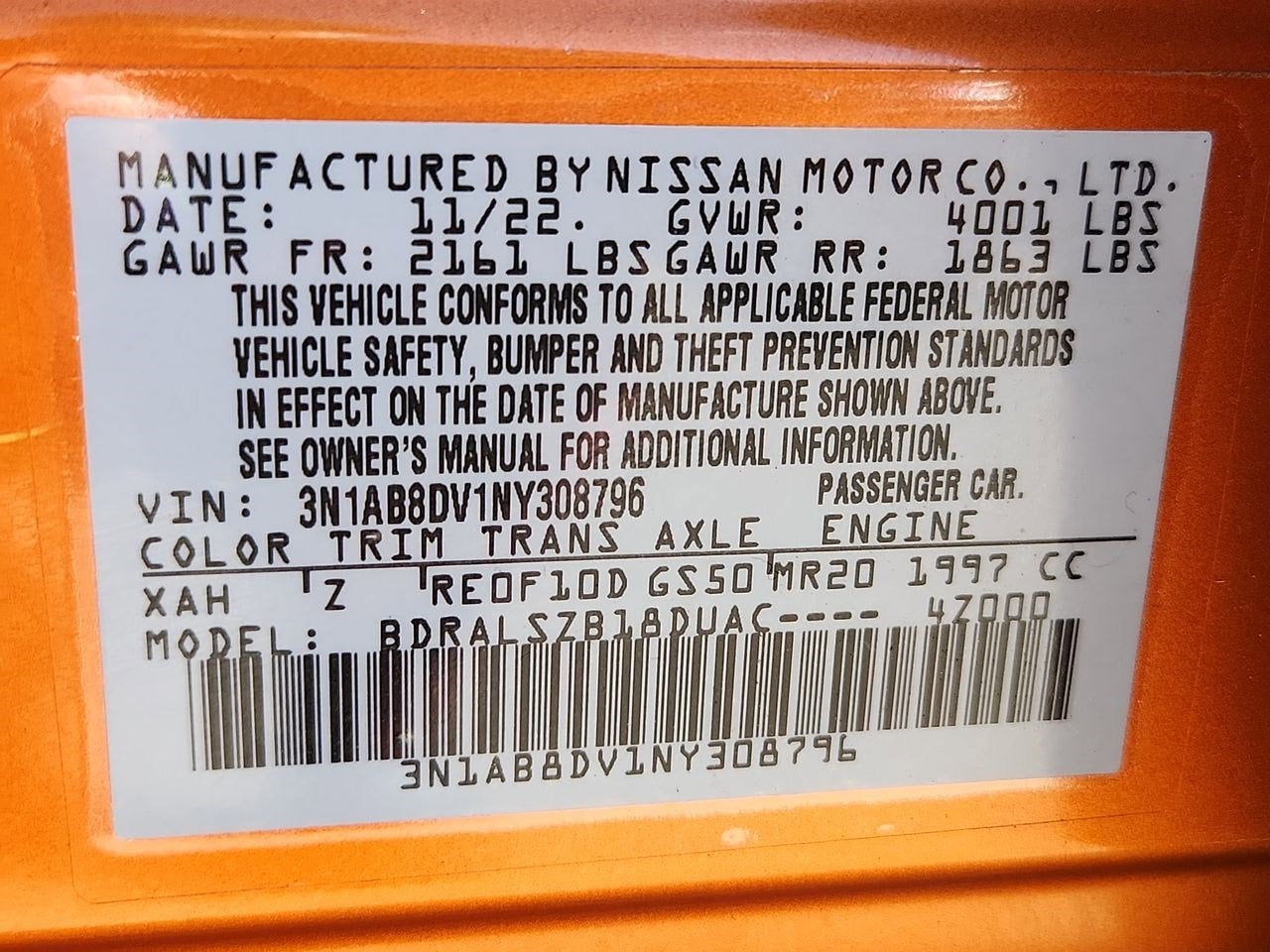 2022 Nissan Sentra SR