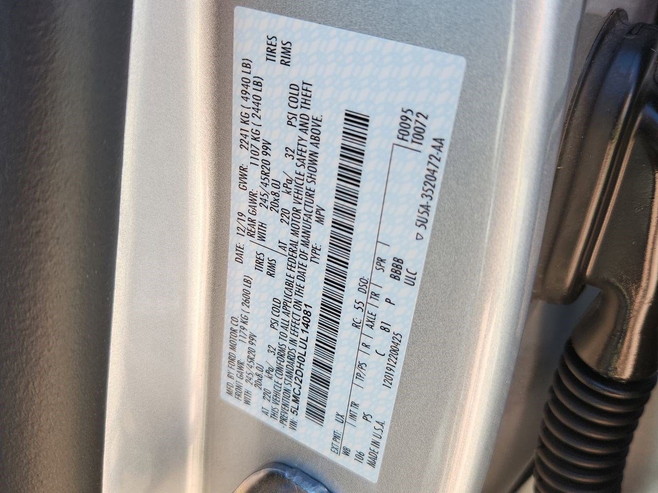 2020 Lincoln Corsair Reserve