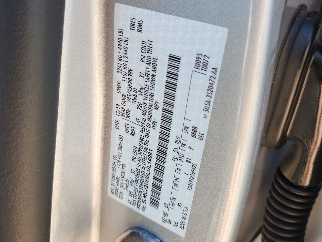 2020 Lincoln Corsair Reserve