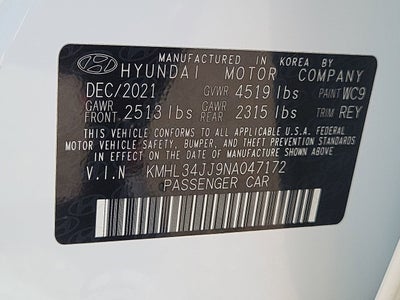 2022 Hyundai Sonata Hybrid SEL