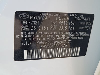 2022 Hyundai Sonata Hybrid SEL