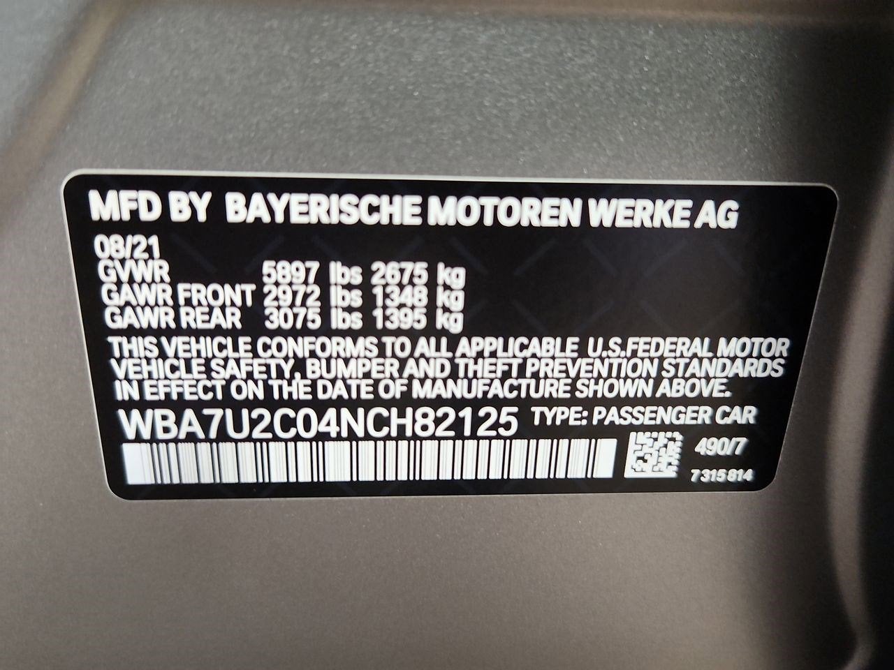 2022 BMW 7 Series 750i xDrive