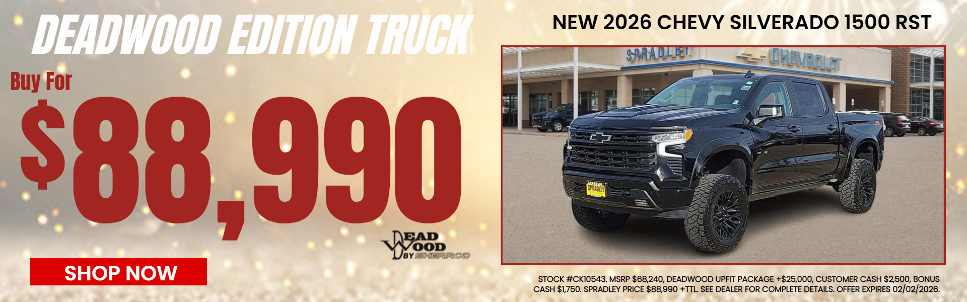 DEADWOOD UPFIT SILVERADO 1500 AT SPRADLEY CHEVROLET